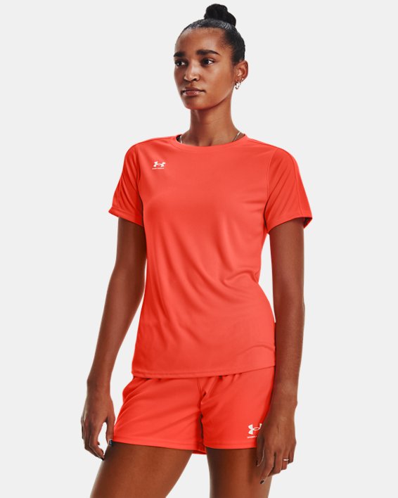 Women's UA Challenger Training Short Sleeve, Orange, pdpMainDesktop image number 0